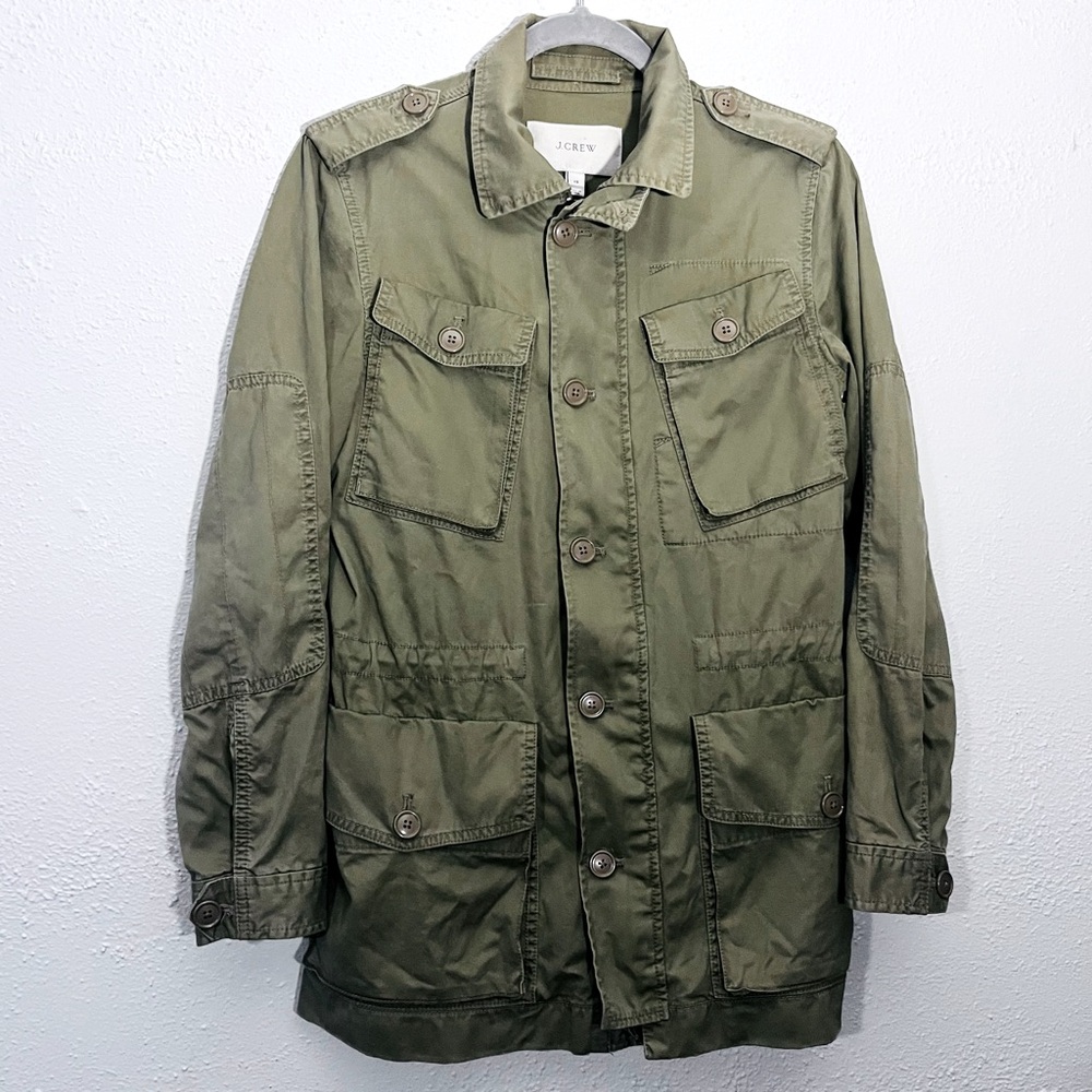 J. Crew Boyfriend Fatigue Parka Field Cargo Jacket Utility Green XS